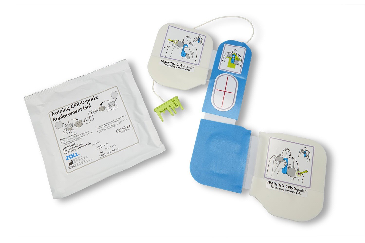 CPR-D padz - Trénovací elektroda pro dospělé k AED+ lepící gelová podložka pro dospělé (jednodílná)