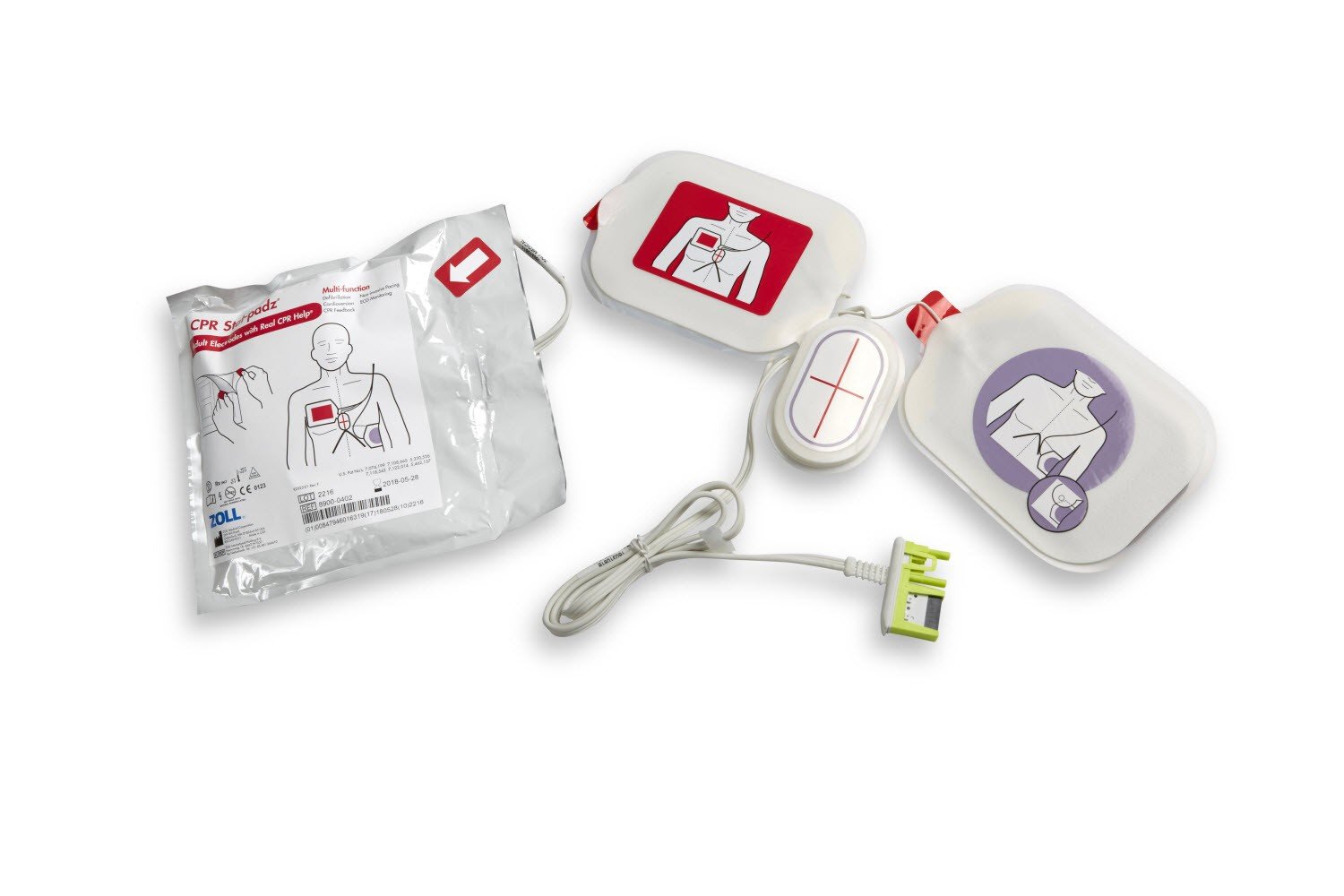 CPR stat-padz - Multifunkční dvoudílná elektroda pro dospělé se senzorem masáže k AED